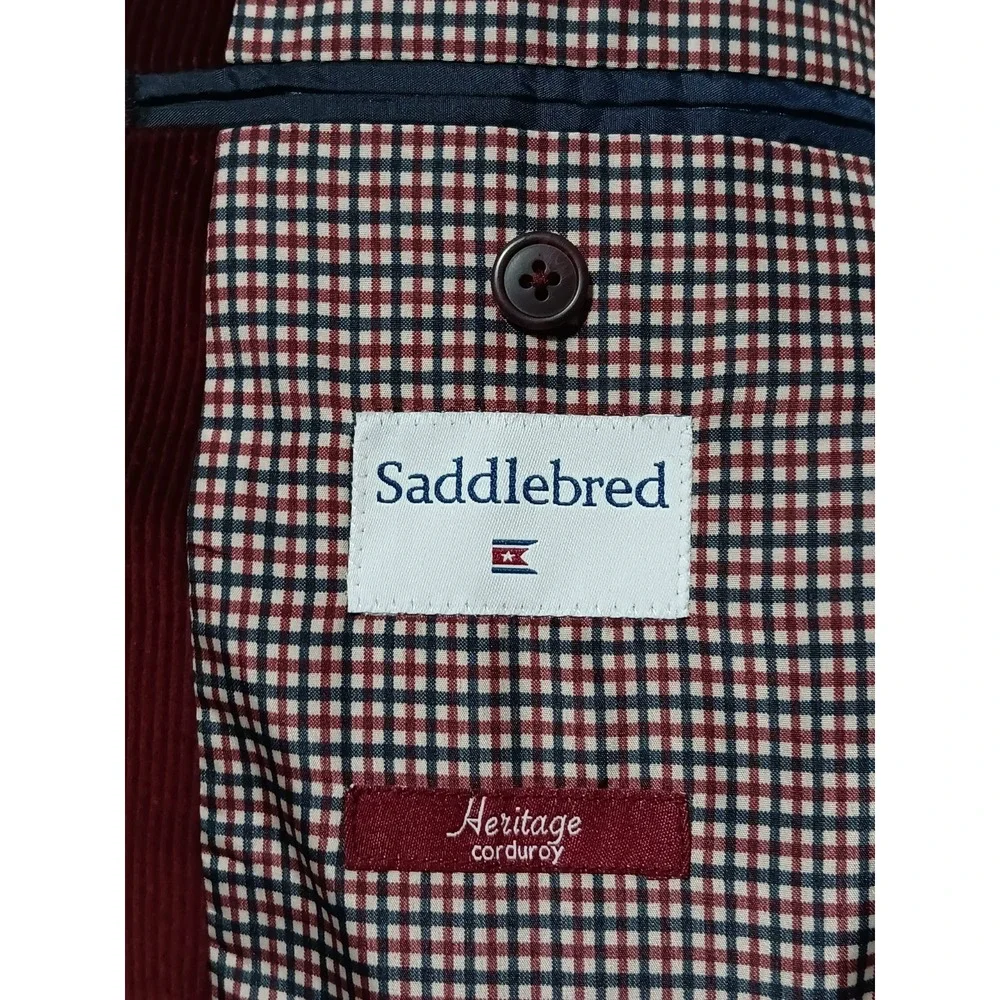 Saddlebred Men's‎ Burgundy Red Heritage Corduroy Blazer Size 50R